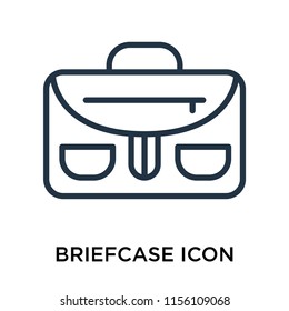 Briefcase icon vector isolated on white background, Briefcase transparent sign , linear pictogram or outline logo design in lined style