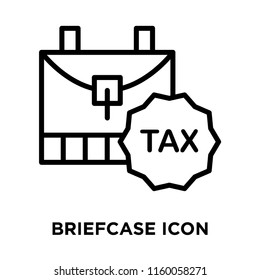 Briefcase icon vector isolated on white background, Briefcase transparent sign , line symbol or linear element design in outline style