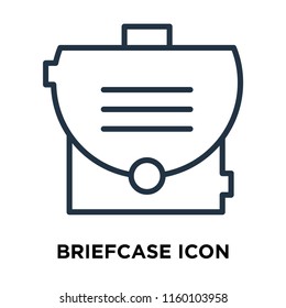 Briefcase icon vector isolated on white background, Briefcase transparent sign , line symbol or linear element design in outline style