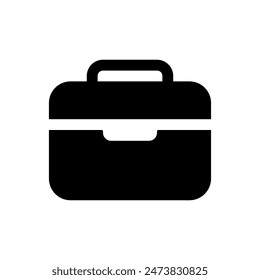 Briefcase icon vector isolated on white background