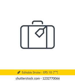 Briefcase Icon / Vector - In Line / Stroke Design