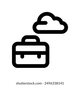 briefcase icon. vector line icon for your website, mobile, presentation, and logo design.