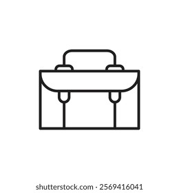 Briefcase icon Vector logo outline