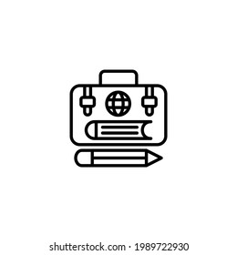 Briefcase icon in vector. Logotype