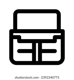 Briefkasten-Vektorgrafik. Briefkasten-Unterschrift. Illustration des isolierten Stumpfsymboles