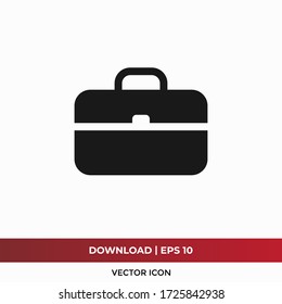 Briefcase icon vector. Portfolio sign
