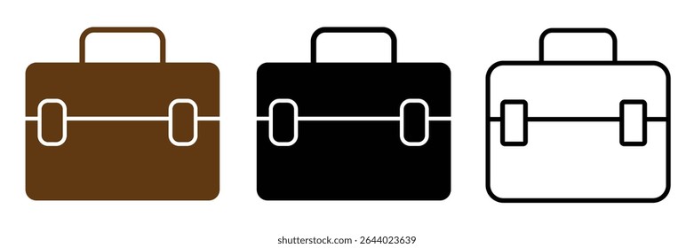 Briefcase icon vector set deign. Suitcase vector symbol design. Silhouette of briefcase, suitcase design. Vector illustration.