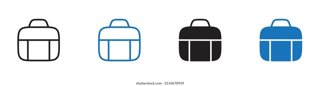 Esquema del conjunto de Vectores del icono del maletín