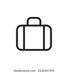 Briefcase icon Vector set outline