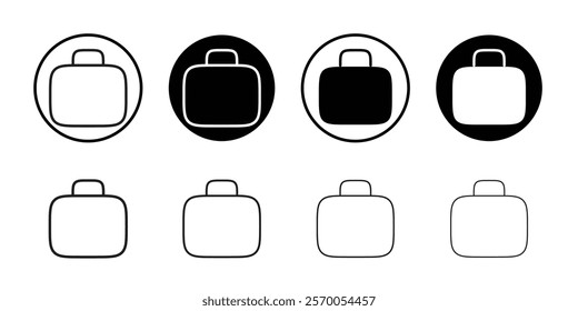 Briefcase icon Vector set outline