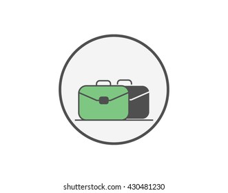 Briefcase icon. Vector sign of bag isolated on white background

