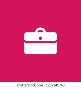 Briefcase icon vector. Briefcase sign on pink background. Briefcase icon for web and app