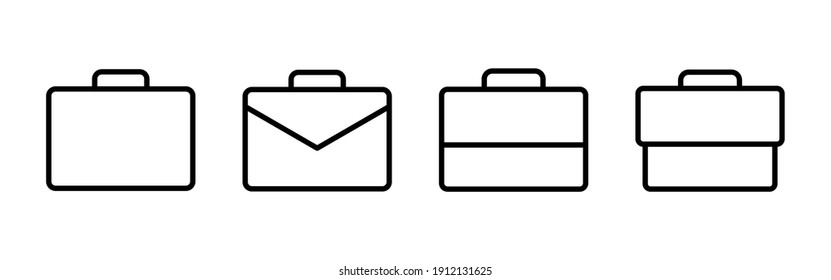 Briefcase icon vector. suitcase icon. luggage symbol.