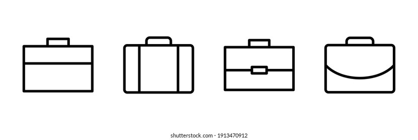 Briefcase icon vector. suitcase icon. luggage symbol.