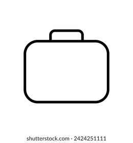 Vector de icono de maletín. icono de maleta. símbolo del equipaje.