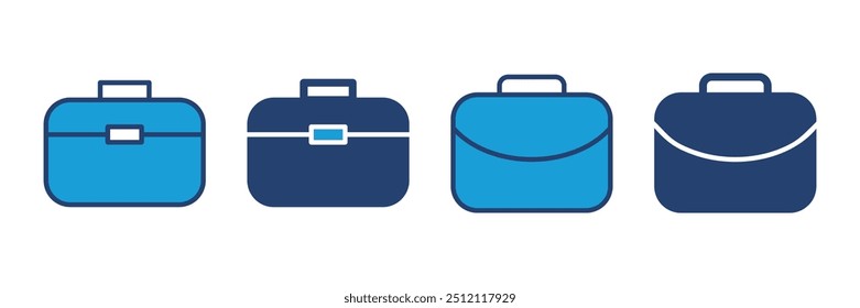 Briefcase icon vector. suitcase icon. luggage symbol.