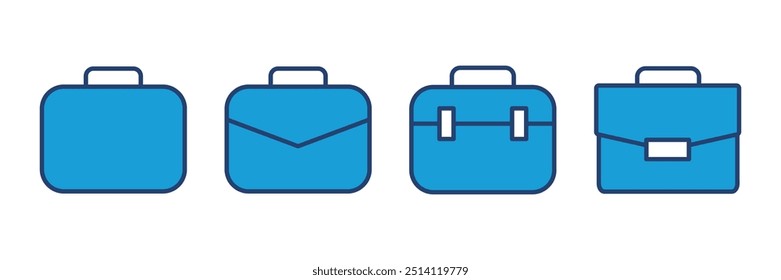 Briefcase icon vector. suitcase icon. luggage symbol.