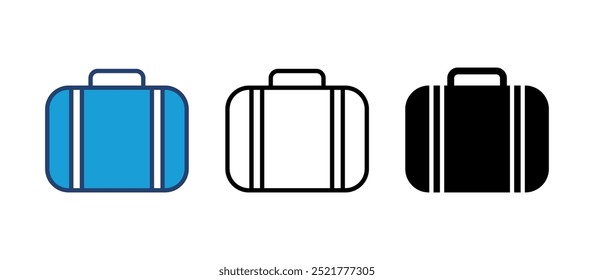 Icono de la maleta. Vector de la maleta.