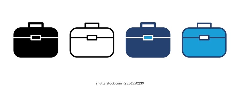 Briefcase icon vector. suitcase icon. luggage symbol.