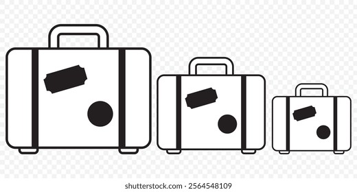 Briefcase icon vector. suitcase icon. luggage symbol. eps 10.