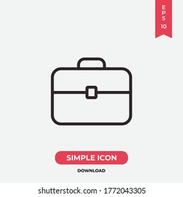 Briefcase icon vector. Suitcase sign