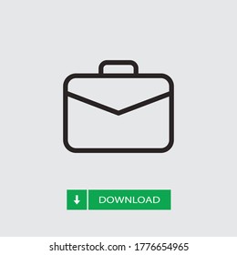 Vector de icono de maletín. Signo de maleta