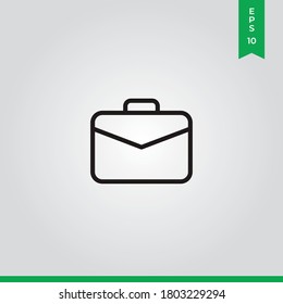 Briefkasten-Symbol-Vektorgrafik. Koffer-Zeichen