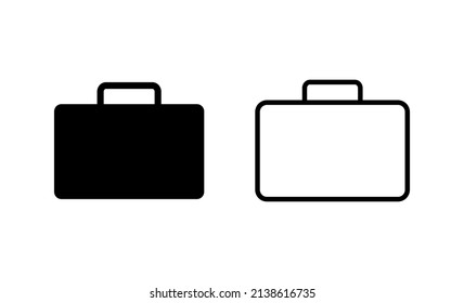 Briefkasten-Symbol-Vektorgrafik. Koffer-Zeichen und -Symbol. Gepäcksymbol.