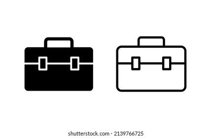 Briefcase icon vector. suitcase sign and symbol. luggage symbol.