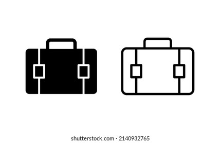 Briefcase icon vector. suitcase sign and symbol. luggage symbol.