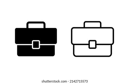 Briefcase icon vector. suitcase sign and symbol. luggage symbol.