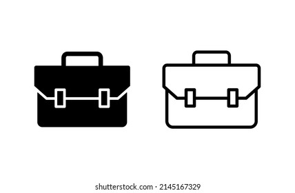 Briefcase icon vector. suitcase sign and symbol. luggage symbol.