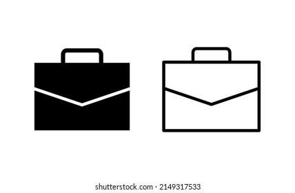 Briefcase icon vector. suitcase sign and symbol. luggage symbol.
