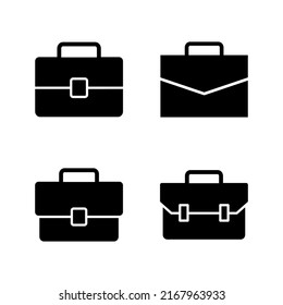 Briefcase icon vector. suitcase sign and symbol. luggage symbol.