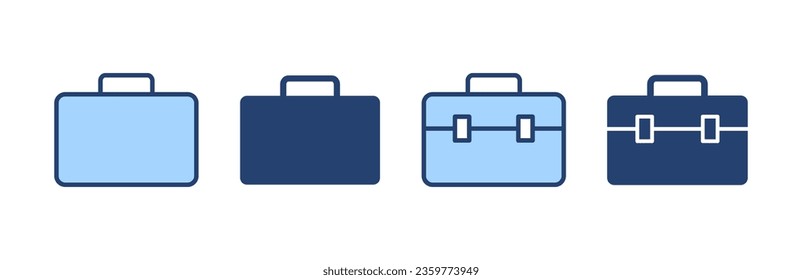 Vector de icono de maletín. símbolo y signo de maleta. símbolo del equipaje.