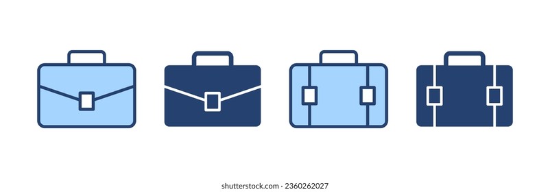 Vector de icono de maletín. símbolo y signo de maleta. símbolo del equipaje.