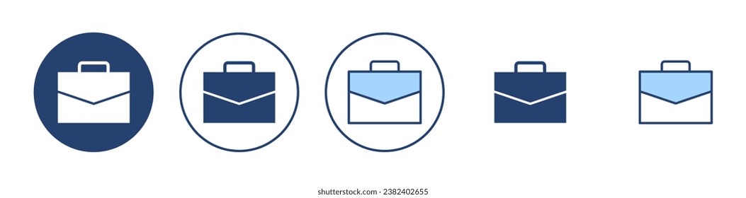 Briefcase icon vector. suitcase sign and symbol. luggage symbol.