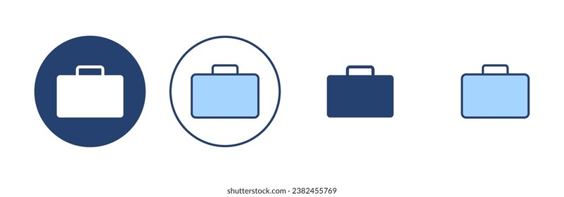 Briefcase icon vector. suitcase sign and symbol. luggage symbol.
