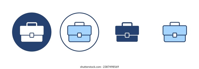 Briefcase icon vector. suitcase sign and symbol. luggage symbol.