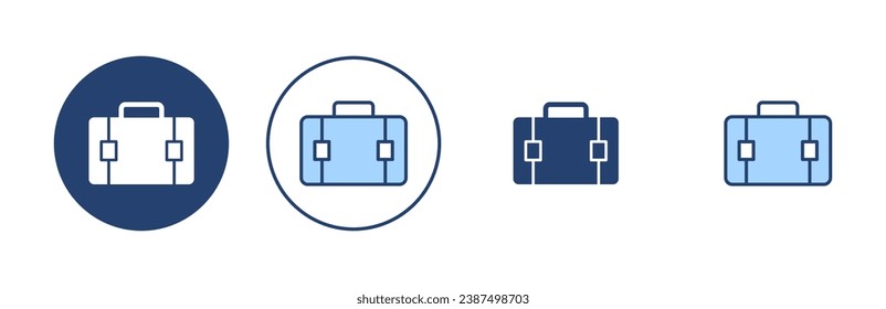 Vector de icono de maletín. símbolo y signo de maleta. símbolo del equipaje.