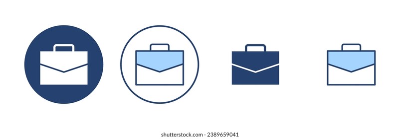 Briefcase icon vector. suitcase sign and symbol. luggage symbol.