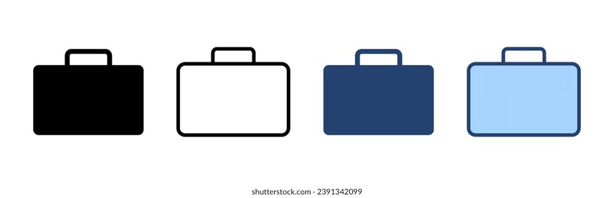 Briefcase icon vector. suitcase sign and symbol. luggage symbol.