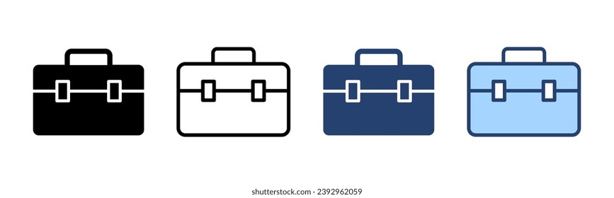 Briefcase icon vector. suitcase sign and symbol. luggage symbol.