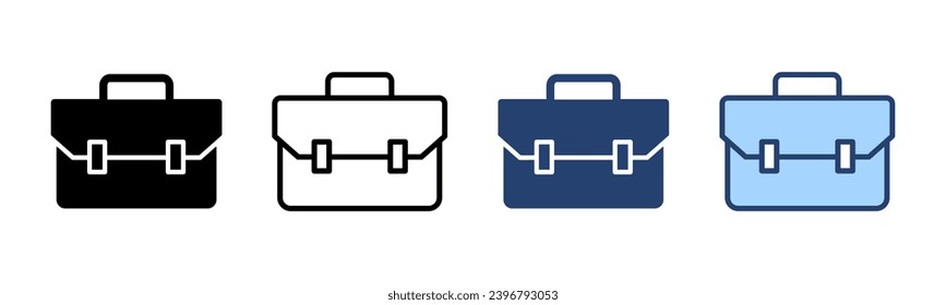 Briefcase icon vector. suitcase sign and symbol. luggage symbol.
