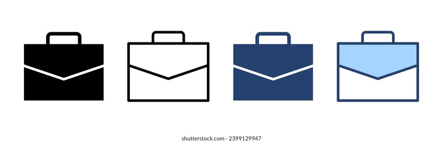 Briefcase icon vector. suitcase sign and symbol. luggage symbol.