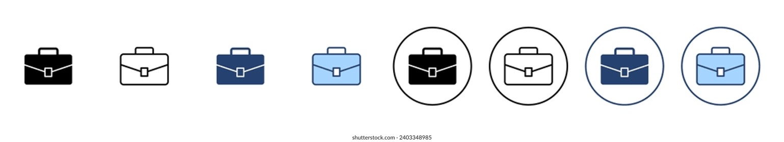 Briefcase icon vector. suitcase sign and symbol. luggage symbol.