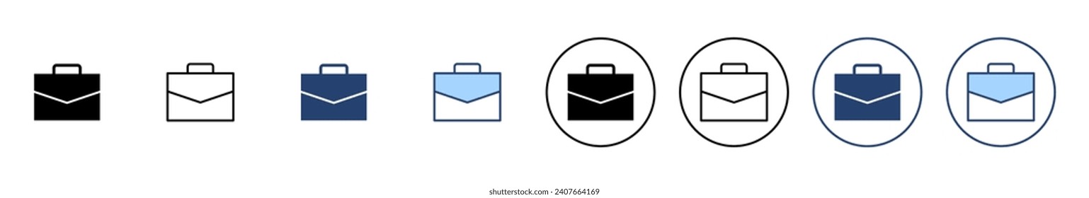 Briefcase icon vector. suitcase sign and symbol. luggage symbol.