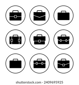 Briefcase icon vector. suitcase sign and symbol. luggage symbol.