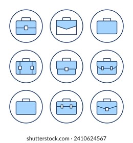 Briefcase icon vector. suitcase sign and symbol. luggage symbol.