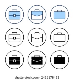 Vector de icono de maletín. símbolo y signo de maleta. símbolo del equipaje.